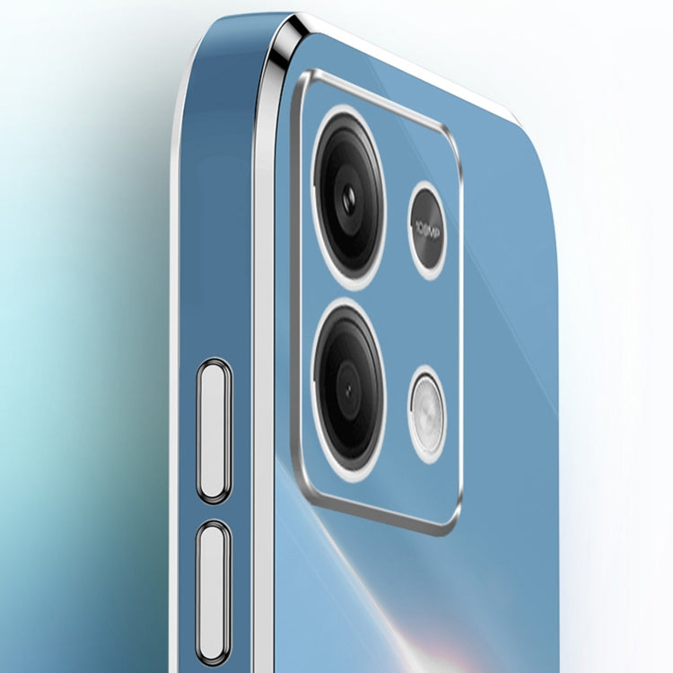 For Xiaomi Redmi Note 13 4G XINLI Straight Edge 6D Electroplate TPU Phone Case with Ring Holder(Black) - Note 13 Cases by XINLI | Online Shopping South Africa | PMC TechLife | Buy Now Pay Later Mobicred