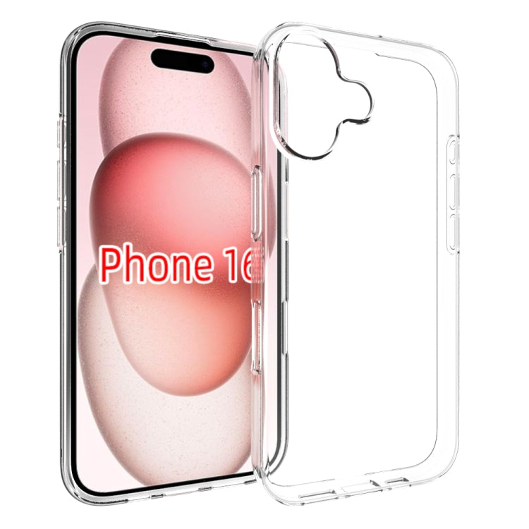 For iPhone 16 Waterproof Texture TPU Phone Case(Transparent) - iPhone 16 Cases by PMC TechLife | Online Shopping South Africa | PMC TechLife | Buy Now Pay Later Mobicred
