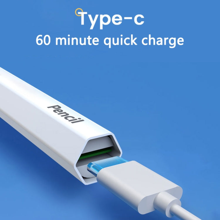 BP19-BL Type-C Universal Magnetic Hexagon Bluetooth Stylus Pen(White) - Stylus Pen by PMC TechLife | Online Shopping South Africa | PMC TechLife