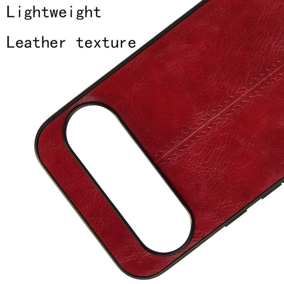 For Google Pixel 9 Pro Sewing Cow Pattern Skin PC + PU + TPU Phone Case(Red)