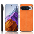 For Google Pixel 9 Sewing Cow Pattern Skin PC + PU + TPU Phone Case(Orange) - Google Cases by PMC TechLife | Online Shopping South Africa | PMC TechLife | Buy Now Pay Later Mobicred