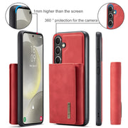 For Samsung Galaxy S24+ 5G DG.MING M1 Series 3-Fold Multi Card Wallet + Magnetic Phone Case(Red)
