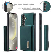 For Samsung Galaxy S24+ 5G DG.MING M1 Series 3-Fold Multi Card Wallet + Magnetic Phone Case(Green)