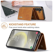 For Samsung Galaxy S24+ 5G DG.MING M1 Series 3-Fold Multi Card Wallet + Magnetic Phone Case(Brown)