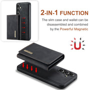 For Samsung Galaxy S24+ 5G DG.MING M1 Series 3-Fold Multi Card Wallet + Magnetic Phone Case(Black)