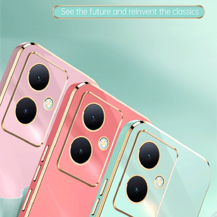 For vivo Y78+ XINLI Straight Edge 6D Electroplate TPU Phone Case(Black) - vivo Cases by XINLI | Online Shopping South Africa | PMC TechLife | Buy Now Pay Later Mobicred