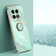 For vivo iQOO 13 XINLI Straight Edge 6D Electroplate TPU Phone Case with Ring Holder(Mint Green) - free shipping - PMC TechLife - Order now!