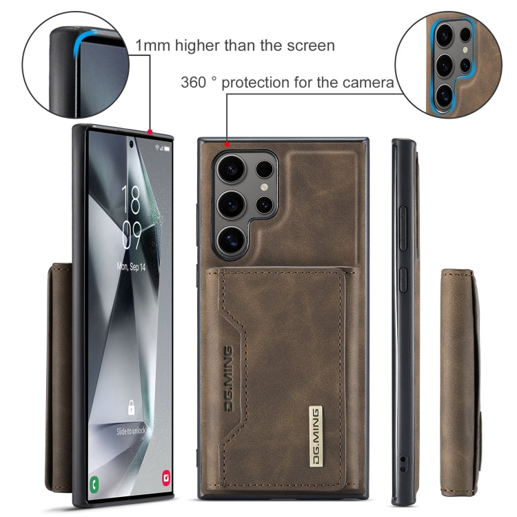 For Samsung Galaxy S24 Ultra 5G DG.MING M2 Series 3-Fold Multi Card Bag + Magnetic Phone Case(Coffee) - Galaxy S24 Ultra 5G Cases by DG.MING | Online Shopping South Africa | PMC TechLife | Buy Now Pay Later Mobicred