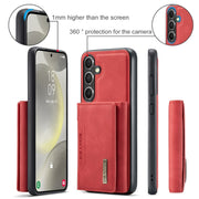 For Samsung Galaxy S24+ 5G DG.MING M2 Series 3-Fold Multi Card Bag + Magnetic Phone Case(Red)