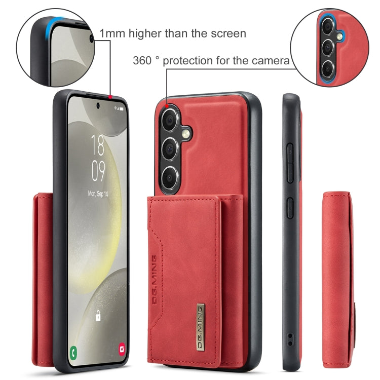 For Samsung Galaxy S24+ 5G DG.MING M2 Series 3-Fold Multi Card Bag + Magnetic Phone Case(Red)