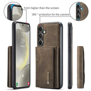 For Samsung Galaxy S24 5G DG.MING M2 Series 3-Fold Multi Card Bag + Magnetic Phone Case(Coffee)