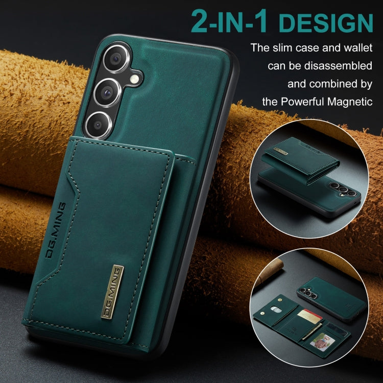 For Samsung Galaxy S24 5G DG.MING M2 Series 3-Fold Multi Card Bag + Magnetic Phone Case(Green)