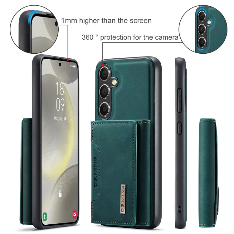 For Samsung Galaxy S24 5G DG.MING M2 Series 3-Fold Multi Card Bag + Magnetic Phone Case(Green)