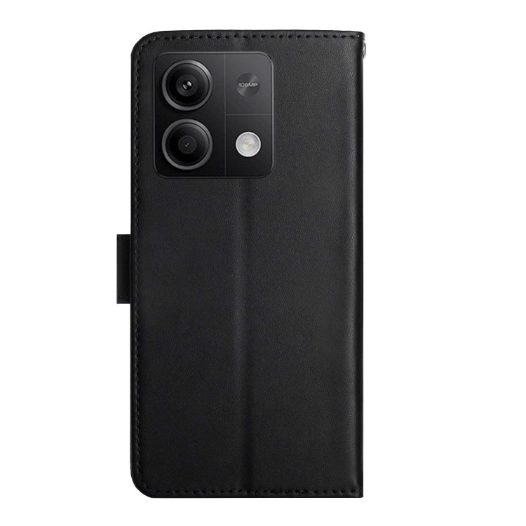 For Xiaomi Redmi Note 13 Pro 4G Global Genuine Leather Fingerprint-proof Flip Phone Case(Black) - Note 13 Pro Cases by PMC TechLife | Online Shopping South Africa | PMC TechLife