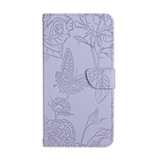 For Xiaomi Redmi A3 Skin Feel Butterfly Embossed Flip Leather Phone Case(Purple)