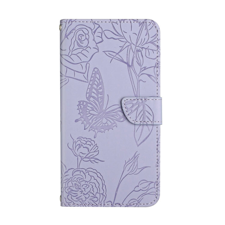 For Xiaomi Redmi A3 Skin Feel Butterfly Embossed Flip Leather Phone Case(Purple)