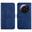 For Xiaomi 14 Ultra Skin Feel Butterfly Embossed Flip Leather Phone Case(Blue) - 14 Ultra Cases by PMC TechLife | Online Shopping South Africa | PMC TechLife | Buy Now Pay Later Mobicred