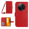 For Xiaomi Redmi A3 Skin Feel Sun Flower Embossed Flip Leather Phone Case with Lanyard(Red) - free shipping - PMC TechLife - Order now!