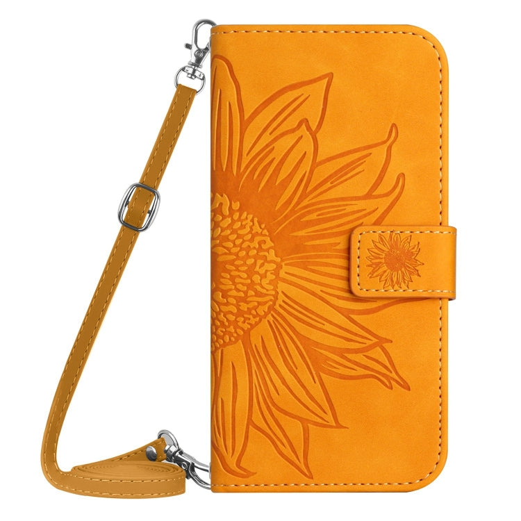 For Xiaomi 14 Ultra Skin Feel Sun Flower Embossed Flip Leather Phone Case with Lanyard(Yellow) - 14 Ultra Cases by PMC TechLife | Online Shopping South Africa | PMC TechLife | Buy Now Pay Later Mobicred