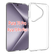 For Huawei Pura 70 Pro / 70 Pro+ Water-resistant Texture TPU Phone Case(Transparent)