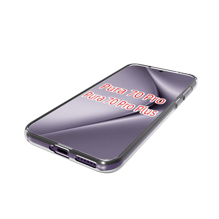 For Huawei Pura 70 Pro / 70 Pro+ Water-resistant Texture TPU Phone Case(Transparent)