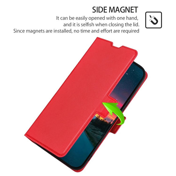 For Huawei Pura 70 Ultra Ultra-thin Voltage Side Buckle Horizontal Flip Leather Phone Case(Red)