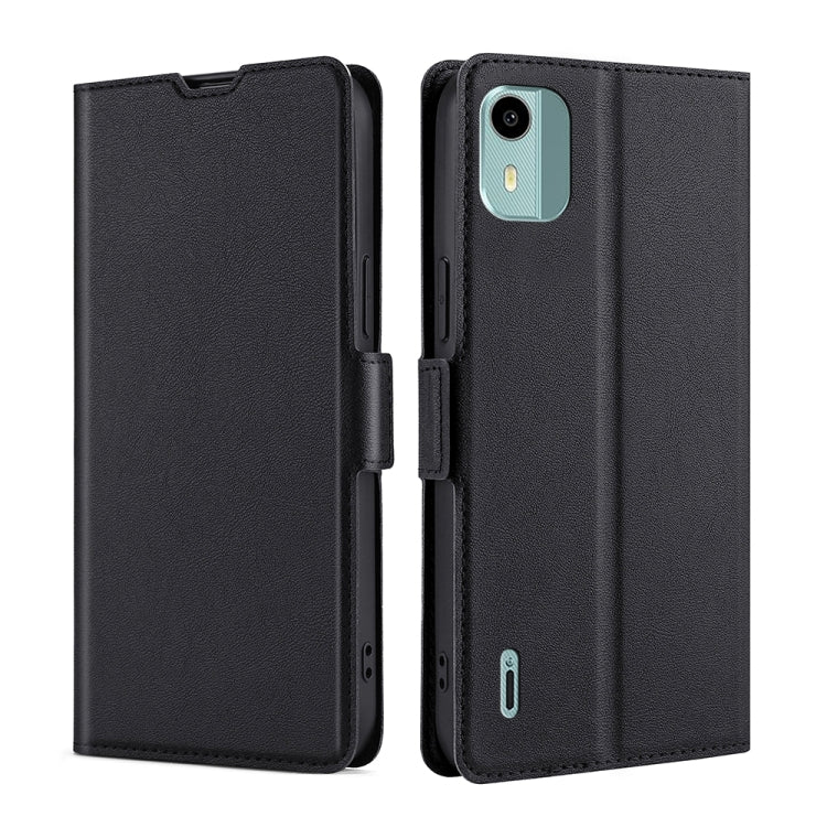 For Nokia C12 Ultra-thin Voltage Side Buckle Horizontal Flip Leather Phone Case(Black) - Nokia Cases by PMC TechLife | Online Shopping South Africa | PMC TechLife | Buy Now Pay Later Mobicred