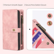 For Samsung Galaxy A32 5G Zipper Wallet Detachable MagSafe Leather Phone Case(Pink)