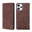 For Xiaomi Redmi 12 4G Skin Feel Magnetic Leather Phone Case(Dark Brown) - Xiaomi Cases by PMC TechLife | Online Shopping South Africa | PMC TechLife | Buy Now Pay Later Mobicred