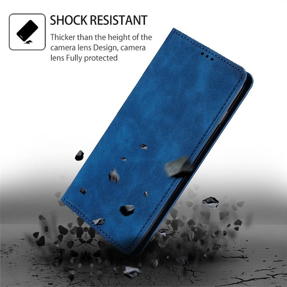 For Huawei Pura 70 Pro / Pro+ Skin Feel Magnetic Leather Phone Case(Blue)