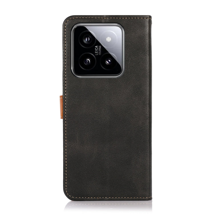 For Xiaomi 14 KHAZNEH Cowhide Texture Flip Leather Phone Case(Black) - 14 Cases by PMC TechLife | Online Shopping South Africa | PMC TechLife | Buy Now Pay Later Mobicred