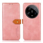 For Xiaomi 14 Ultra KHAZNEH Cowhide Texture Flip Leather Phone Case(Rose Gold)