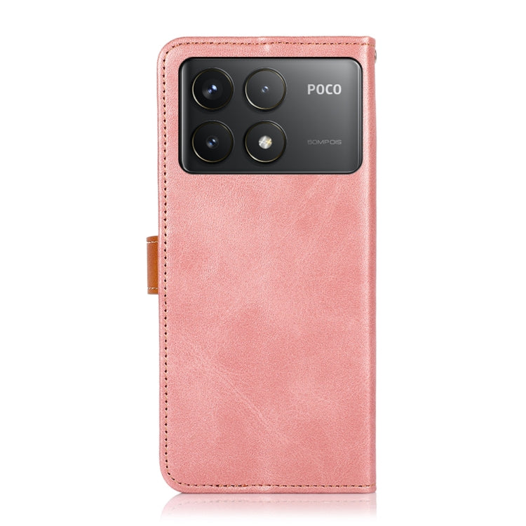 For Xiaomi Redmi K70 5G / K70 Pro 5G KHAZNEH Cowhide Texture Flip Leather Phone Case(Rose Gold)