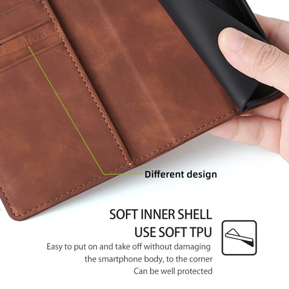For Huawei Pura 70 5G Skin Feel Crocodile Magnetic Clasp Leather Phone Case(Brown)