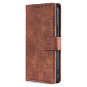 For Huawei Pura 70 Ultra 5G Skin Feel Crocodile Magnetic Clasp Leather Phone Case(Brown)