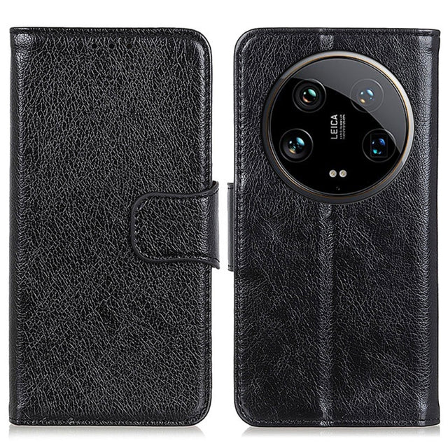 For Xiaomi 14 Ultra Nappa Texture Horizontal Flip Leather Phone Case(Black)