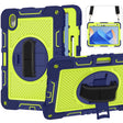 For Huawei MatePad 11 2023 360 Degree Rotation PC Contrast Silicone Tablet Case(Navy Blue + Yellow Green) - Huawei by PMC TechLife | Online Shopping South Africa | PMC TechLife | Buy Now Pay Later Mobicred
