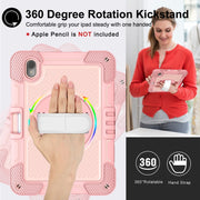 For Huawei MatePad 11 2023 360 Degree Rotation PC Contrast Silicone Tablet Case(Rose Gold)