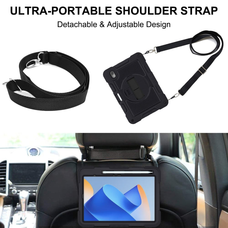 For Huawei MatePad 11 2023 360 Degree Rotation PC Contrast Silicone Tablet Case(Black) - free shipping - PMC TechLife - Order now!