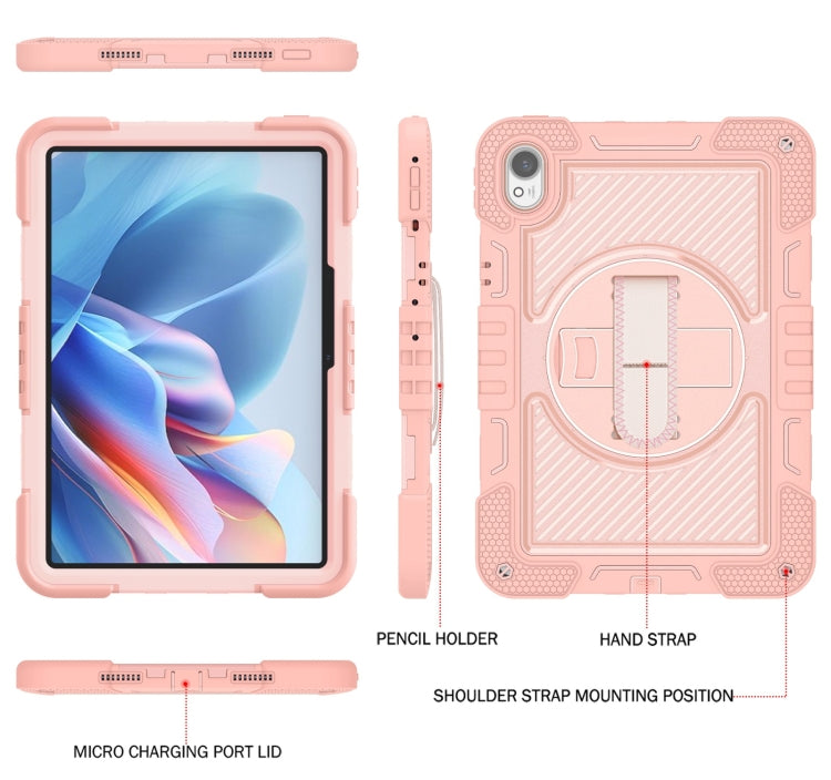 For Huawei MatePad 11.5 2023 360 Degree Rotation PC Contrast Silicone Tablet Case(Rose Gold) - Huawei by PMC TechLife | Online Shopping South Africa | PMC TechLife | Buy Now Pay Later Mobicred