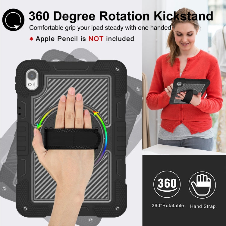 For Huawei MatePad 11.5 2023 360 Degree Rotation PC Contrast Silicone Tablet Case(Black) - Huawei by PMC TechLife | Online Shopping South Africa | PMC TechLife | Buy Now Pay Later Mobicred