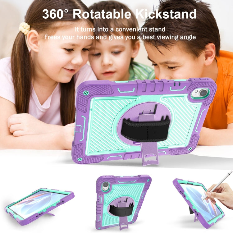 For Huawei MatePad 11.5 2023 360 Degree Rotation PC Contrast Silicone Tablet Case(Purple + Mint Green) - Huawei by PMC TechLife | Online Shopping South Africa | PMC TechLife | Buy Now Pay Later Mobicred