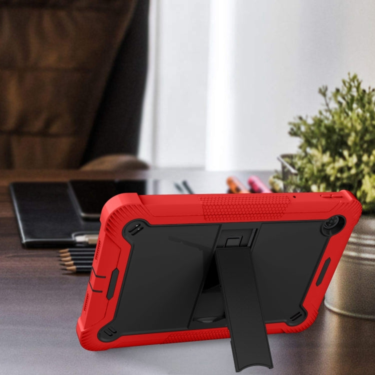 For TCL Tab 10 5G Shockproof Silicone Hybrid PC Tablet Case with Holder(Black + Red) - Others by PMC TechLife | Online Shopping South Africa | PMC TechLife | Buy Now Pay Later Mobicred