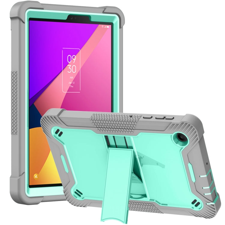 For TCL Tab 8 LE Shockproof Silicone Hybrid PC Tablet Case with Holder(Mint Green + Grey) - Others by PMC TechLife | Online Shopping South Africa | PMC TechLife | Buy Now Pay Later Mobicred