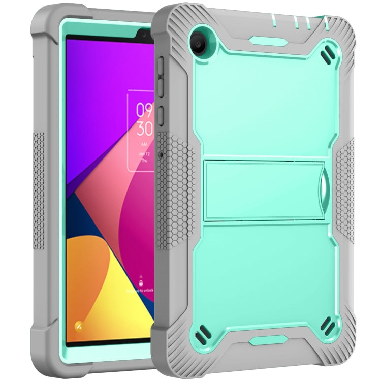 For TCL Tab 8 LE Shockproof Silicone Hybrid PC Tablet Case with Holder(Mint Green + Grey) - Others by PMC TechLife | Online Shopping South Africa | PMC TechLife | Buy Now Pay Later Mobicred