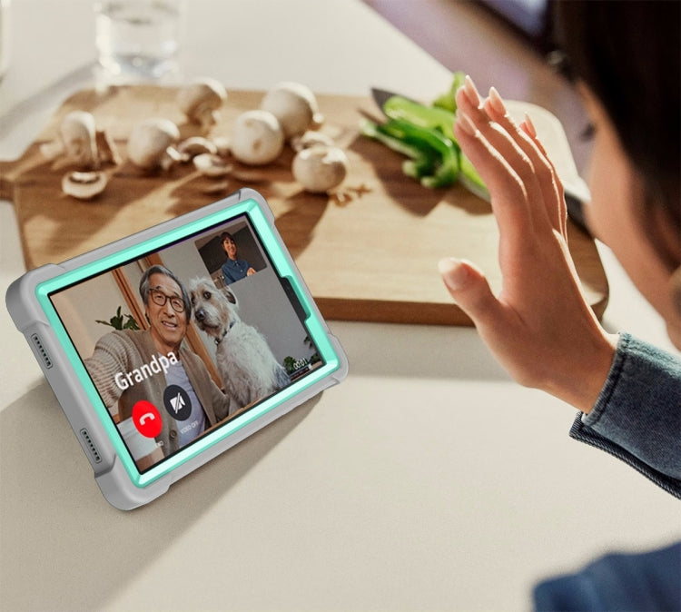 For TCL Tab 8 LE Shockproof Silicone Hybrid PC Tablet Case with Holder(Mint Green + Grey) - Others by PMC TechLife | Online Shopping South Africa | PMC TechLife | Buy Now Pay Later Mobicred