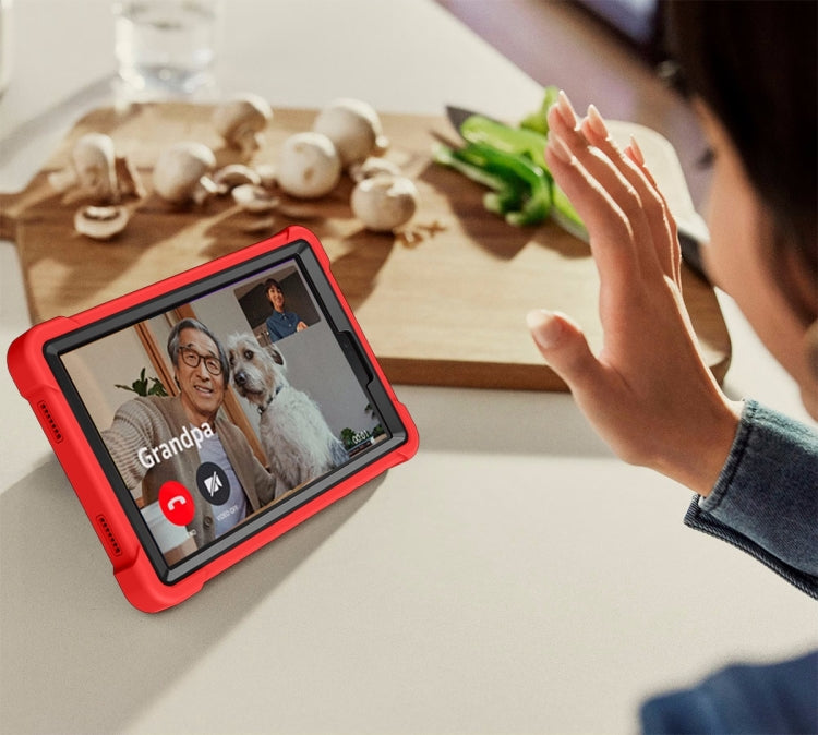 For TCL Tab 8 LE Shockproof Silicone Hybrid PC Tablet Case with Holder(Black + Red) - Others by PMC TechLife | Online Shopping South Africa | PMC TechLife | Buy Now Pay Later Mobicred