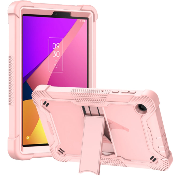 For TCL Tab 8 LE Shockproof Silicone Hybrid PC Tablet Case with Holder(Rose Gold) - Others by PMC TechLife | Online Shopping South Africa | PMC TechLife | Buy Now Pay Later Mobicred