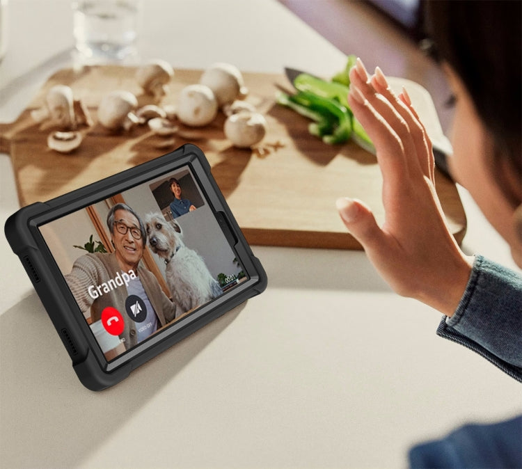 For TCL Tab 8 LE Shockproof Silicone Hybrid PC Tablet Case with Holder(Black) - Others by PMC TechLife | Online Shopping South Africa | PMC TechLife | Buy Now Pay Later Mobicred