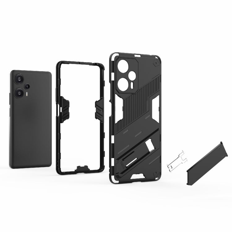 For Xiaomi Redmi Note 12 Turbo 5G Punk Armor 2 in 1 PC + TPU Phone Case(Black) - Xiaomi Cases by PMC TechLife | Online Shopping South Africa | PMC TechLife | Buy Now Pay Later Mobicred